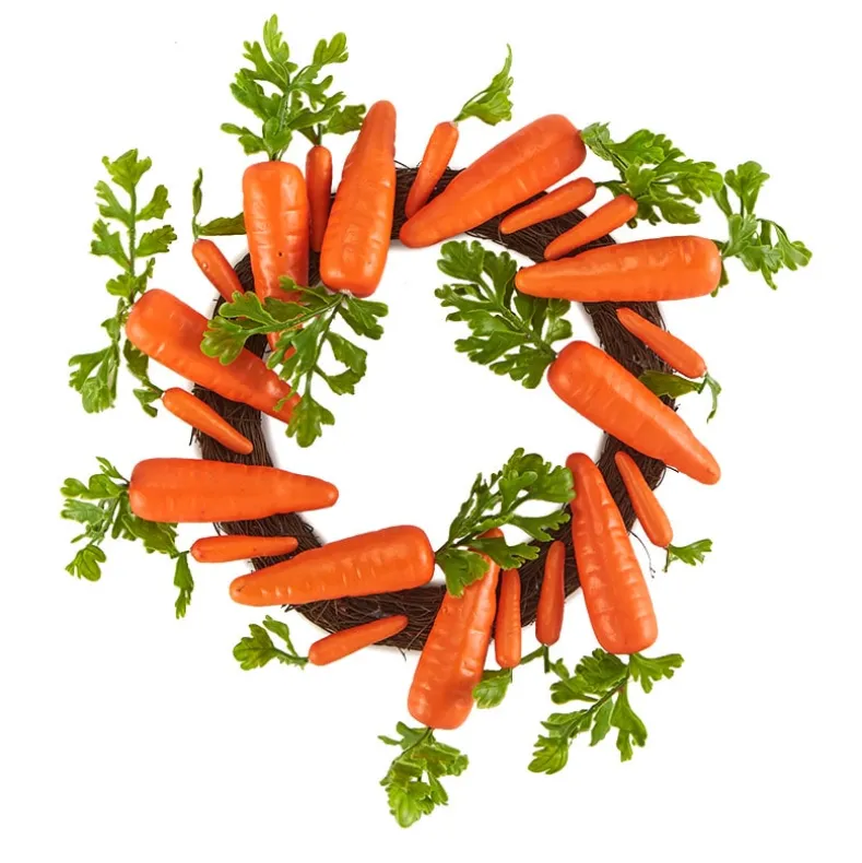 Easter Country Bunnies, Decorative Carrot Garland, or Carrot Wreath