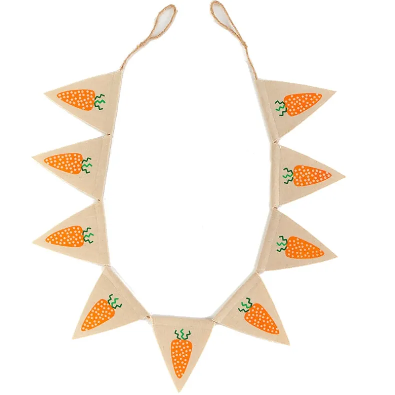 Easter Country Bunnies, Decorative Carrot Garland, or Carrot Wreath