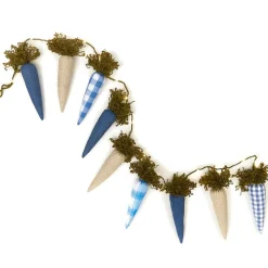 Easter Country Bunnies With Lighted Ears Or Blue Carrot Garland