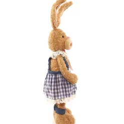 Easter Country Bunnies With Lighted Ears Or Blue Carrot Garland