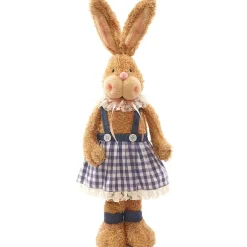 Easter Country Bunnies With Lighted Ears Or Blue Carrot Garland