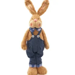 Easter Country Bunnies With Lighted Ears Or Blue Carrot Garland