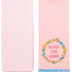 Easter Embroidered Religious Kitchen Towels, Set of 2