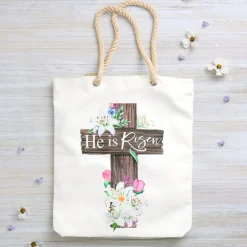 Easter He Is Risen Tote