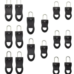 Easy Fix Zipper Pulls Plastic Replacement Sliders Set of 16