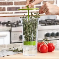 Easy-Pull Kitchen Herb Saver Storage for Refrigerator