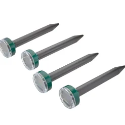 Eco-Friendly Rounded Solar Mole Repellant Stakes-Set of 4