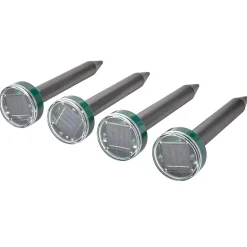 Eco-Friendly Rounded Solar Mole Repellant Stakes-Set of 4