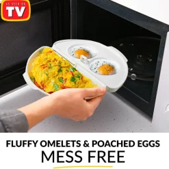 Egg 'n Omelet Cooker - Quick and Fluffy Omelets in Your Microwave