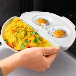 Egg 'n Omelet Cooker - Quick and Fluffy Omelets in Your Microwave