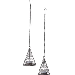 Elegant Solar Tea Light Danglers Set of 2