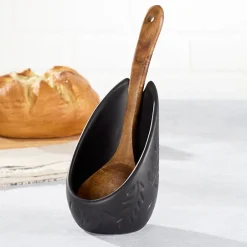 Embossed Upright Spoon Rest Utensil Holder
