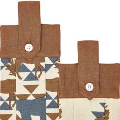 Embroidered Kitchen Towels Lodge Set of 2