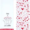 Embroidered Kitchen Towels Valentine's Day Set of 2