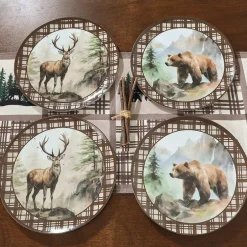 Enchanting Lodge Luxe Wilderness Dinner Plates - Set of 4