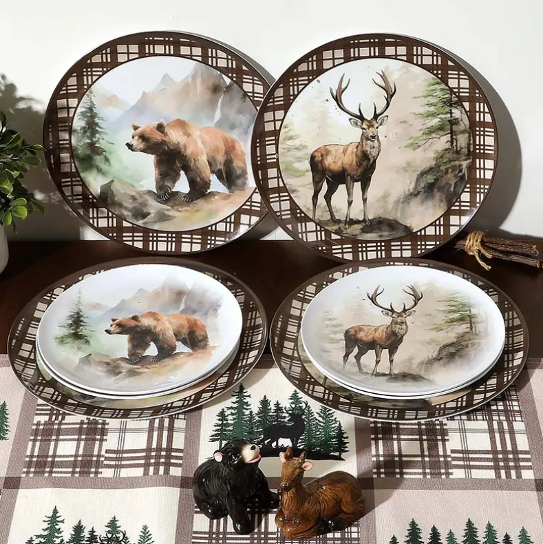Enchanting Lodge Luxe Wilderness Salad Plates - Set of 4