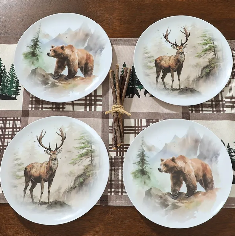 Enchanting Lodge Luxe Wilderness Salad Plates - Set of 4