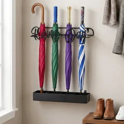 Entryway Wall-Mounted Umbrella Stand - 4 Slots