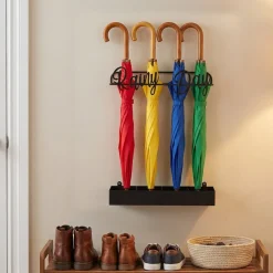 Entryway Wall-Mounted Umbrella Stand - 4 Slots