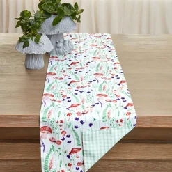 Fairy Garden Mushroom Table Runner or Set of 4 Placemats