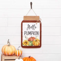 Fall Lighted Mason Jar Wall Hangings With Sentiment