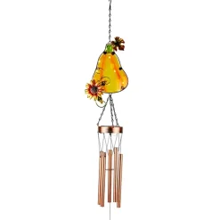 Fall-Themed Solar Gourd Wind Chime