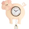 Farmhouse Barnyard Animal Pendulum Wall Clock