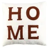 Faux Shearling Decorative Pillow with Sentiment