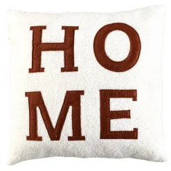 Faux Shearling Decorative Pillow with Sentiment