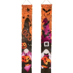 Festive Lighted Gnome Halloween Porch Banner