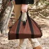 Firewood Carrier And Storage Bag With Carry Straps