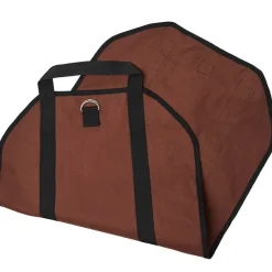 Firewood Carrier And Storage Bag With Carry Straps