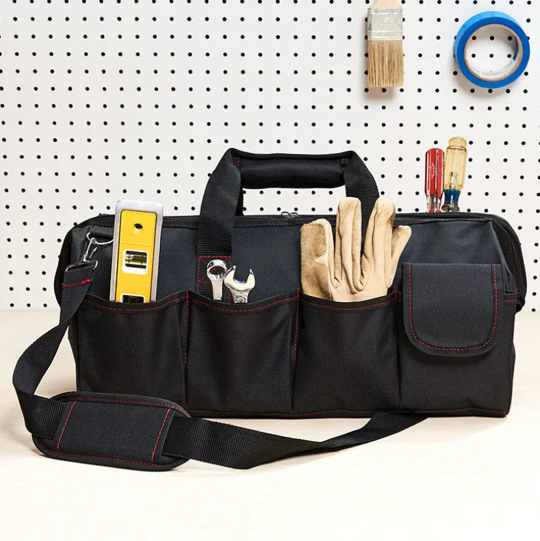 Fix-It 18" Tool Bag made With Carry Handle 6 pockets And Rubber Feet