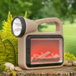 Flame-Type Solar Camping Lantern Sunlight or USB Chargeable