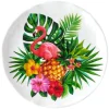 Flamingo in Paradise Tableware - Set of 4 Melamine Dessert Plates