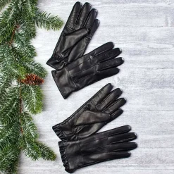 Fleece-Lined Leather Gloves