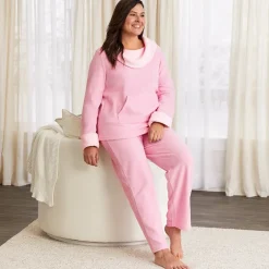 Fleece Pajama Lounge Set 2 Pieces