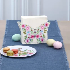 Floral Easter Tableware - Salad Plates, Serving Platters, Napkin Holder