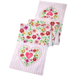 Floral Heart Set of 4 Placemats or Table Runner