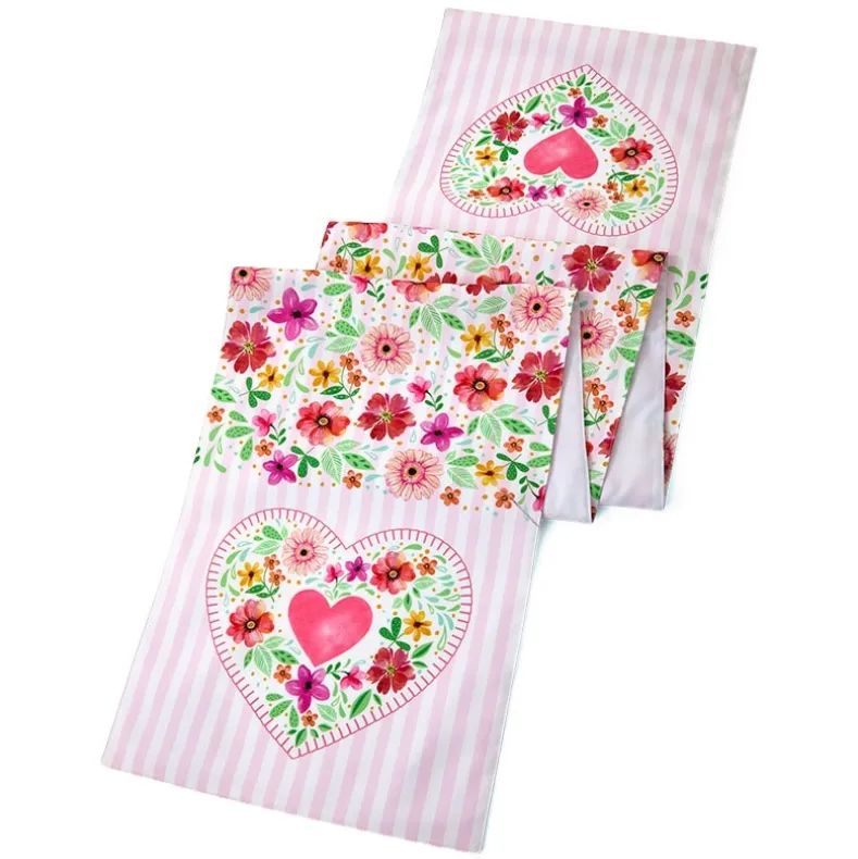 Floral Heart Set of 4 Placemats or Table Runner