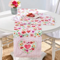 Floral Heart Set of 4 Placemats or Table Runner