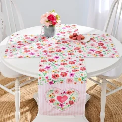 Floral Heart Set of 4 Placemats or Table Runner