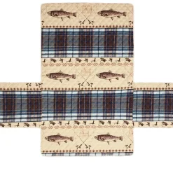 Fly Fishing Quilted Furniture Cover Loveseat or Sofa