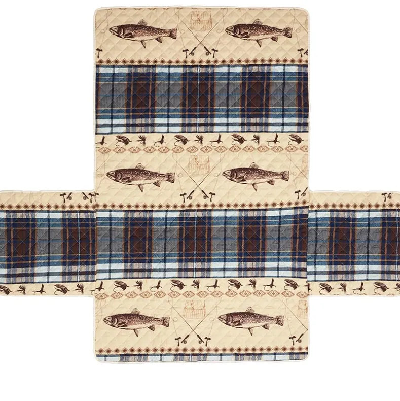 Fly Fishing Quilted Furniture Cover Loveseat or Sofa