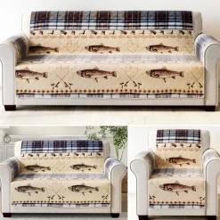 Fly Fishing Quilted Furniture Cover Loveseat or Sofa