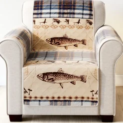 Fly Fishing Quilted Furniture Cover Loveseat or Sofa