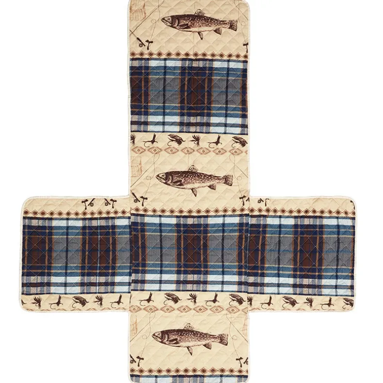 Fly Fishing Quilted Furniture Cover Loveseat or Sofa