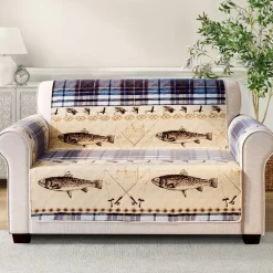 Fly Fishing Quilted Furniture Cover Loveseat or Sofa