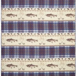 Fly Fishing Reversible Full/Queen or King Quilt, or Decorative Pillow