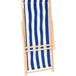Foldable Patio Sling Lounge Chair with Stripes